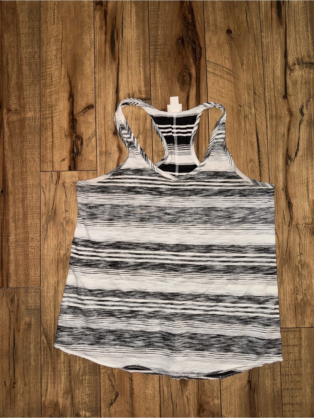 Black and white striped tank top